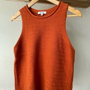 Madewell Burnt Orange Sweater Tank